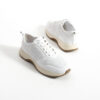 Sneakers albi din piele naturală pentru femei Belem