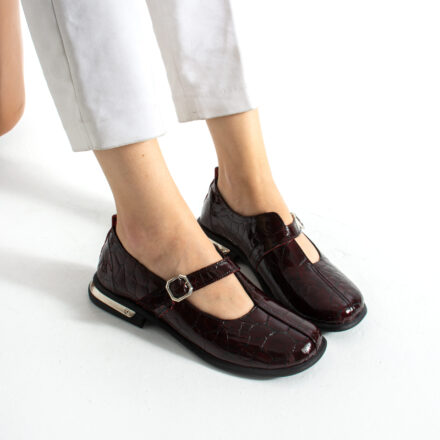 Pantofi damă bordo din piele naturală Asmara