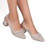 Pantofi eleganți de damă cu toc mic din piele naturală Aslea